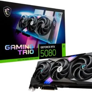 Nvidia Msi Geforce Rtx 5080 Gaming Trio Oc 16Gb Gddr7 Graphics Card G5080 16Gtc Black