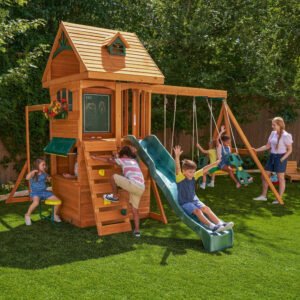 Ridgeview Deluxe Clubhouse Wooden Swing Set Playset